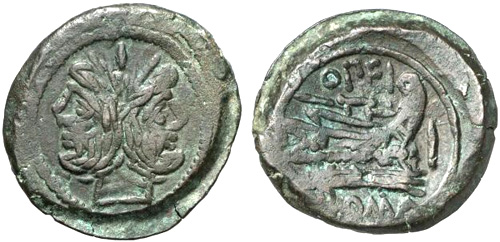 opeimia roman coin as